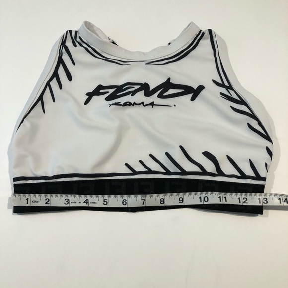 Fendi Roma Joshua Vides Tech Fabric Sports Bra XL - Picture 5 of 7